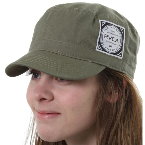 RVCA Women's Khaki Green Cadet Cap Hat - Picture 2 of 12